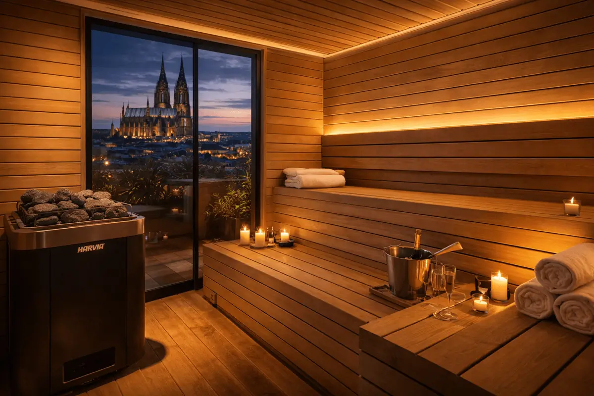 Luxuriöses Badezimmer mit Spa Bereich in Köln